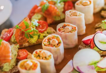 Tartines et sélection d'amuses bouches