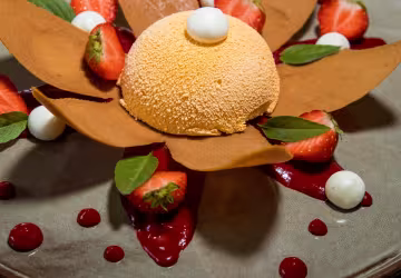Dessert dressé