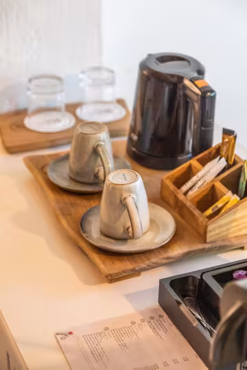 Chambre supérieure : plateau de courtoisie
